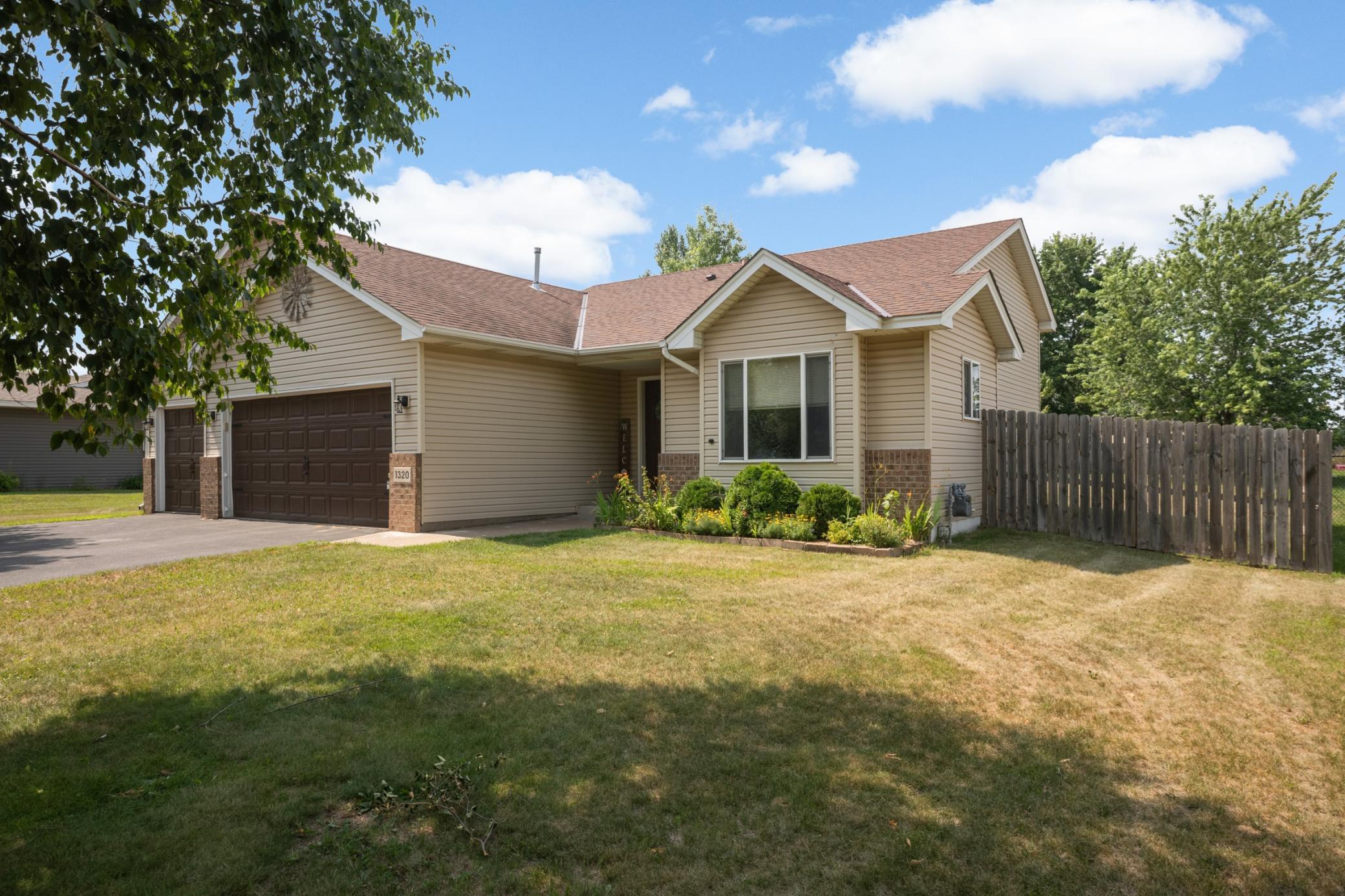 Large 3 car HEATED and insulated garage is an added bonus for cold winters!