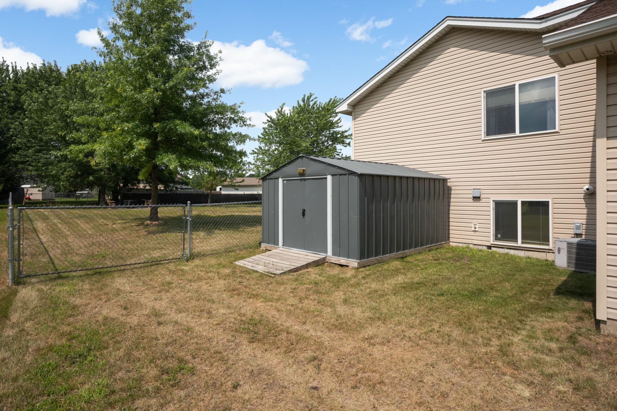 Shed for all your toys and lawn mower