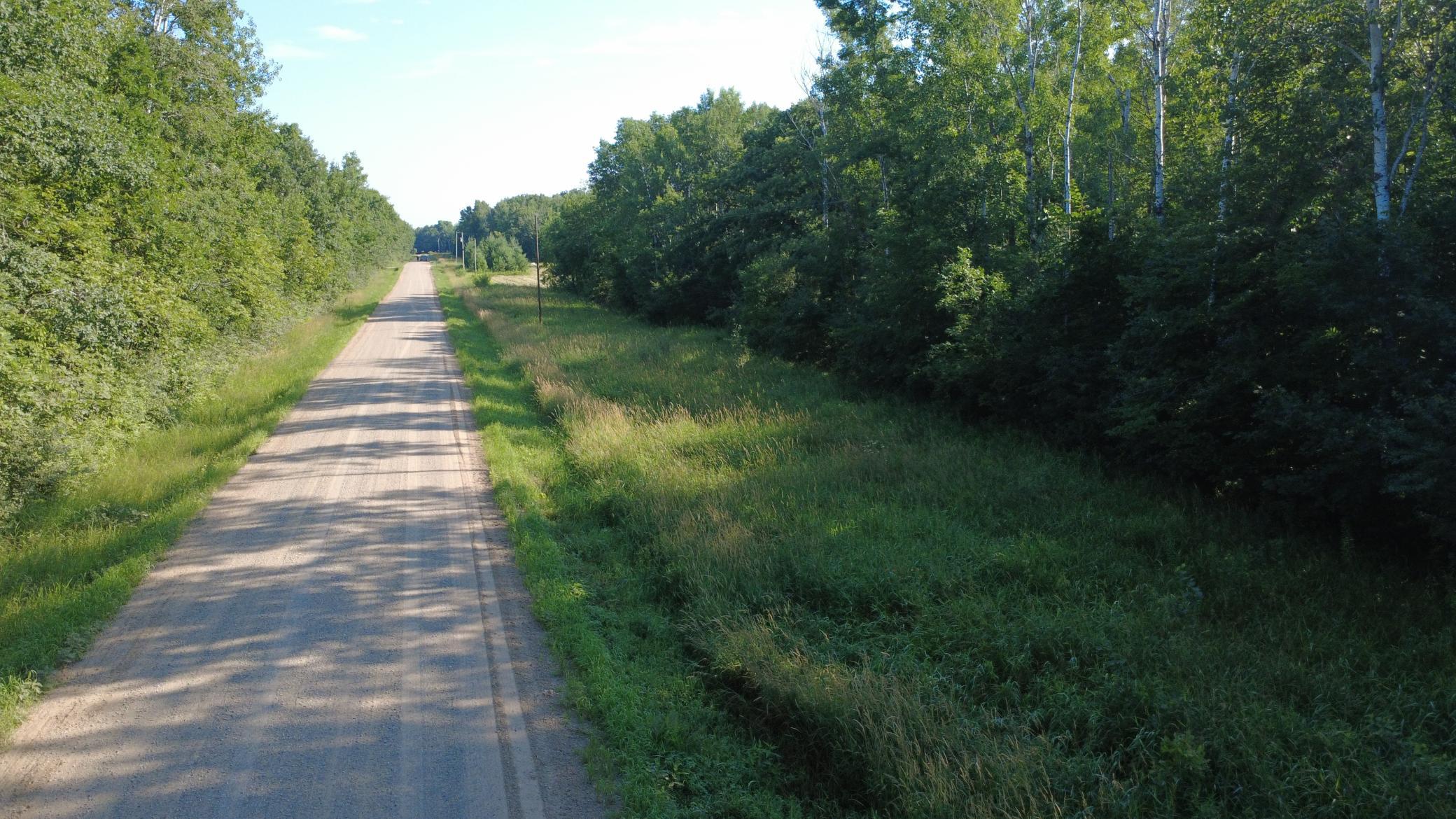 About a 1/4 mile of gravel.