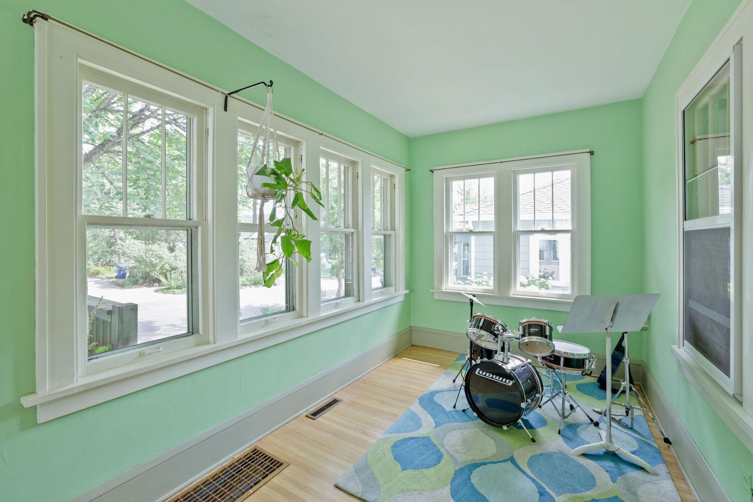 Front porch is a great place to relax and play!