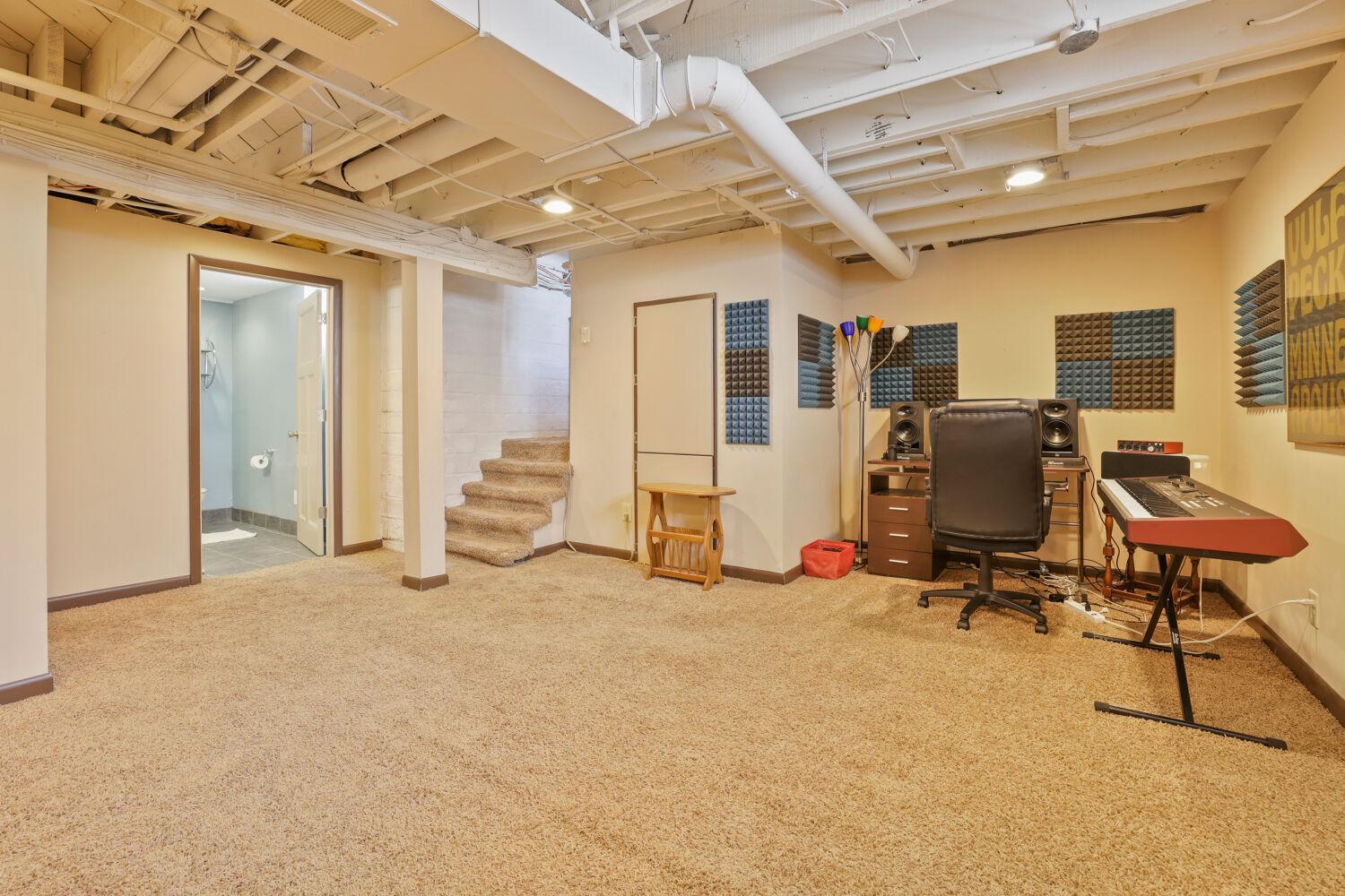 Huge family room in the finished basement!