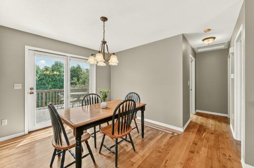 Easy access from the dining room to the deck.