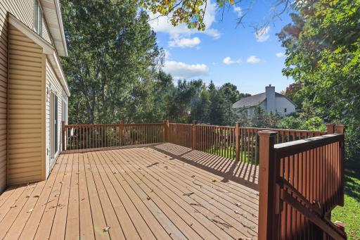 The best deck for relaxing or entertaining-sunny and warm.