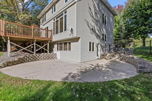 Patio for additional area to play or entertain.