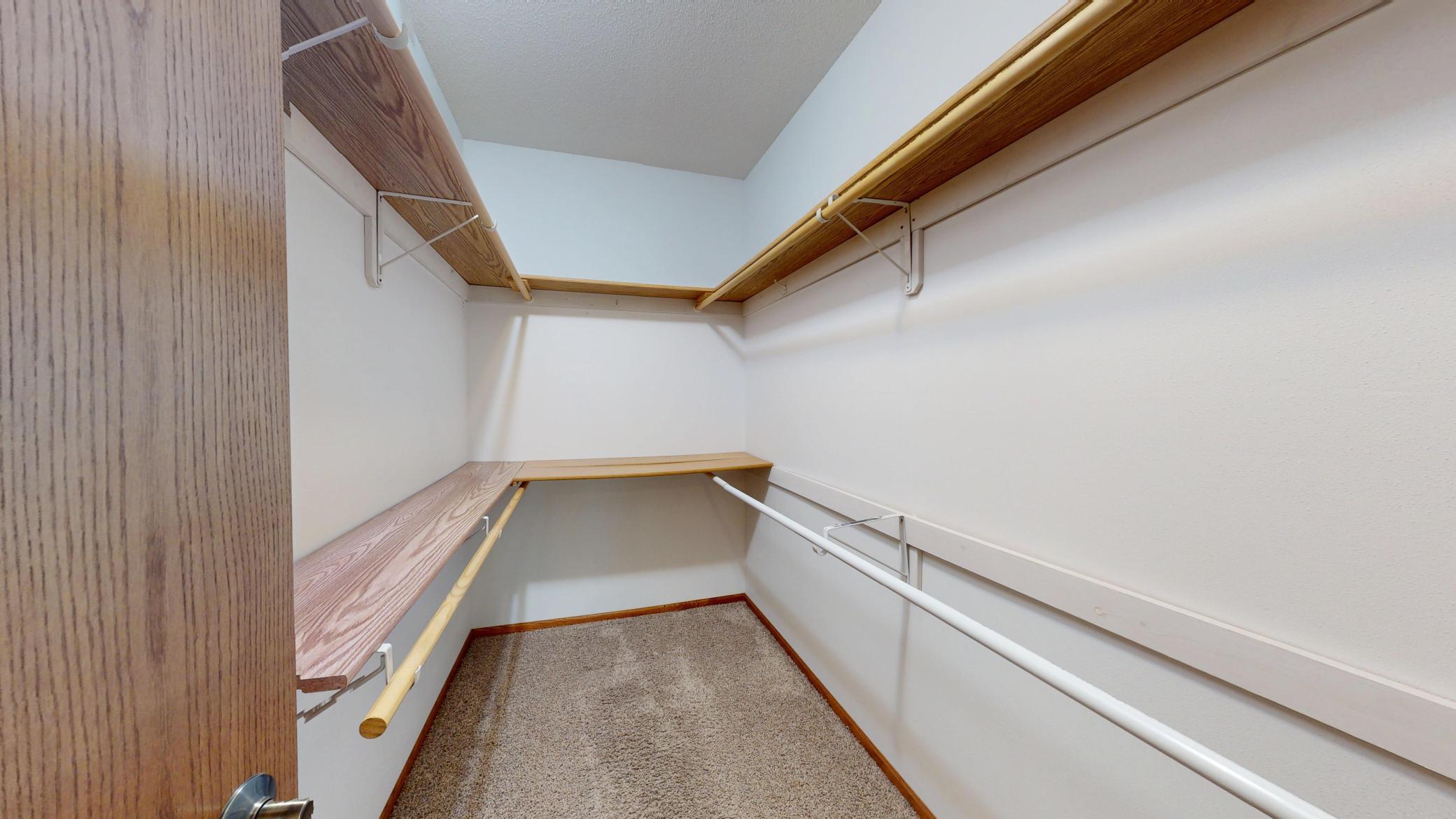 Primary walk in closet