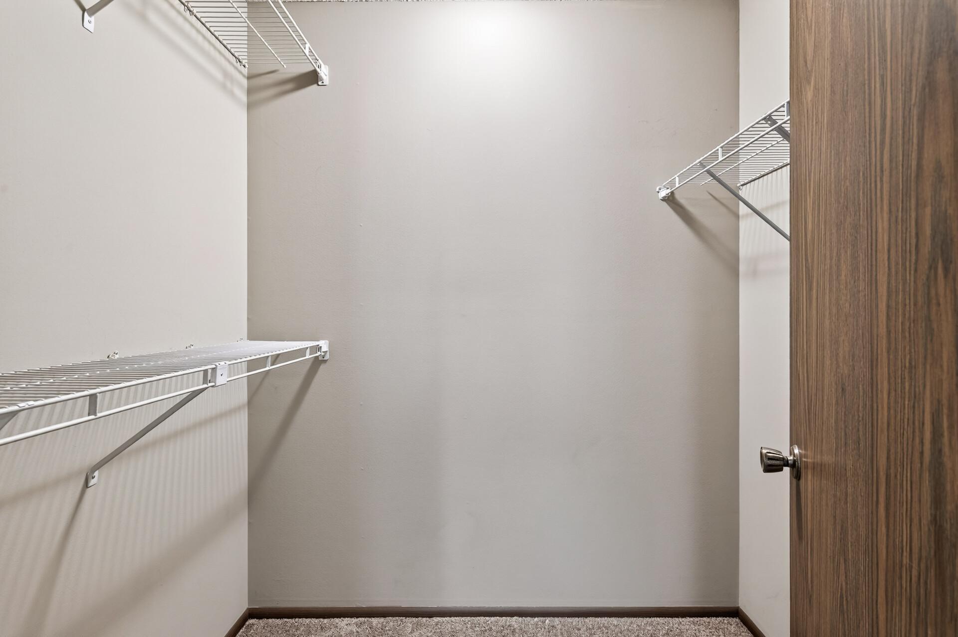 Large walk in closet in upper 1st bedroom