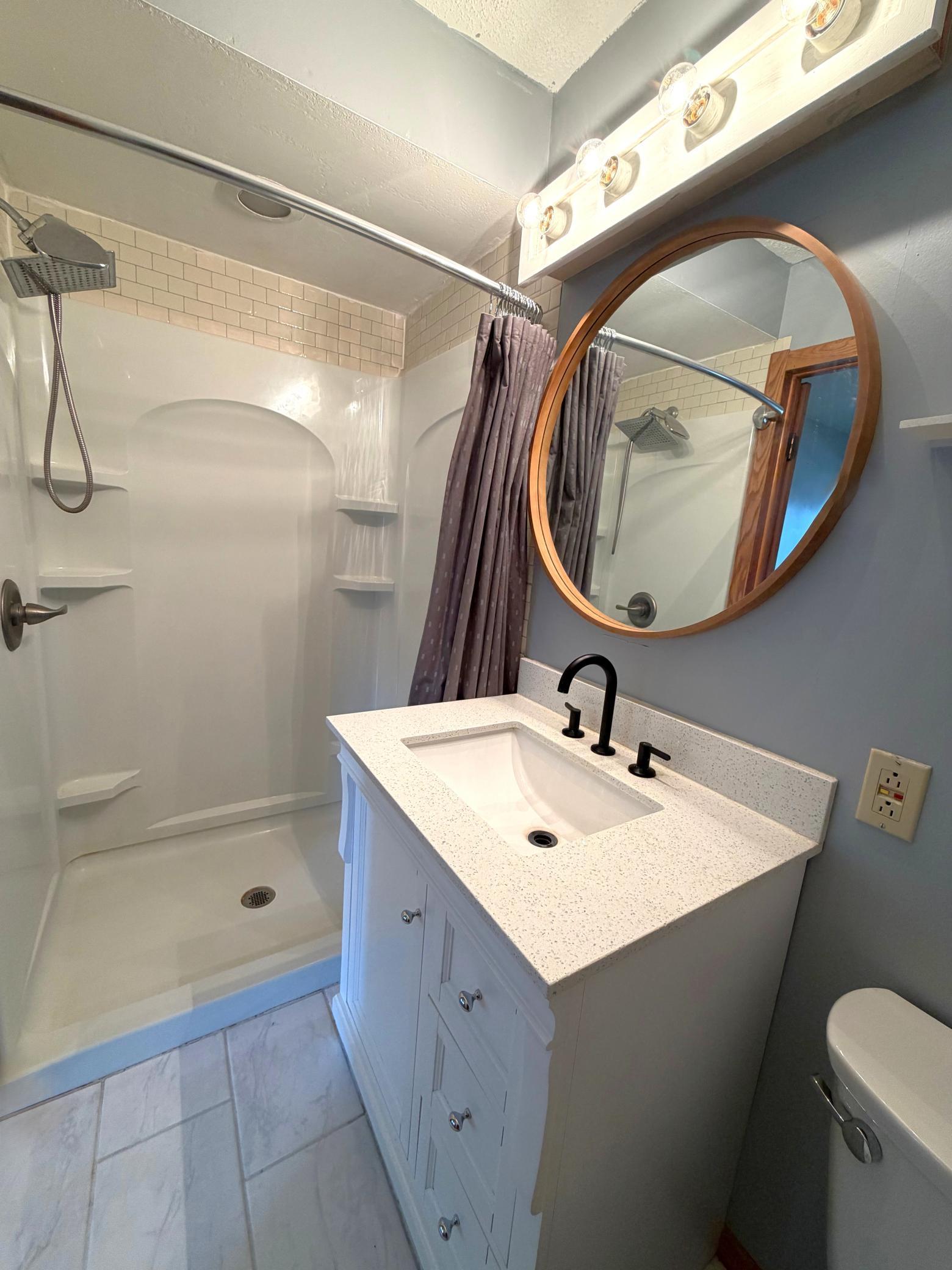 Master bathroom three quarter bath