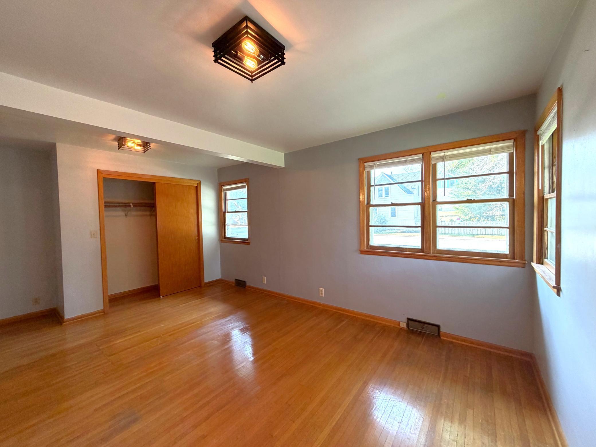 Master bedroom with 2 closets