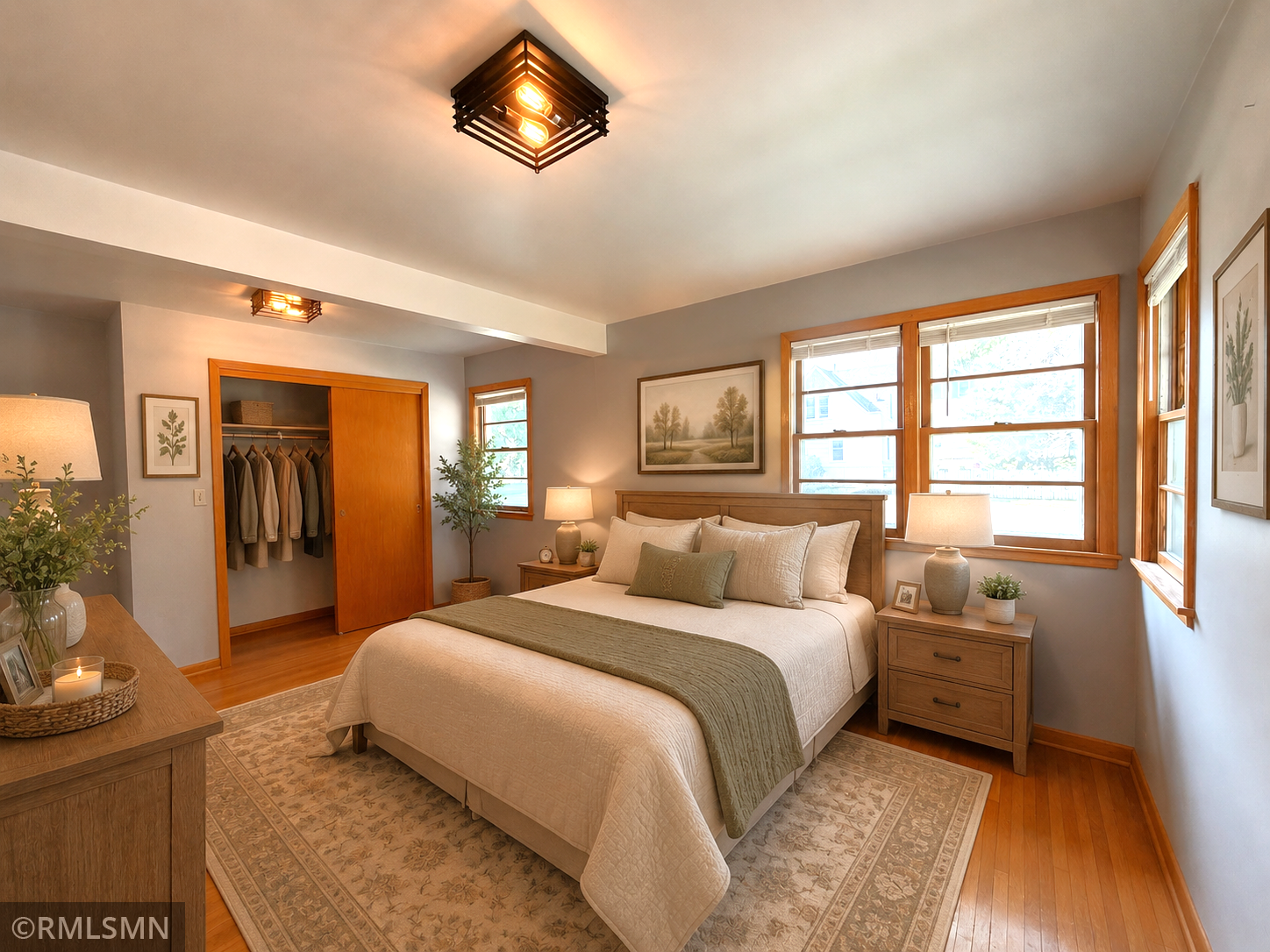 Master bedroom virtually staged