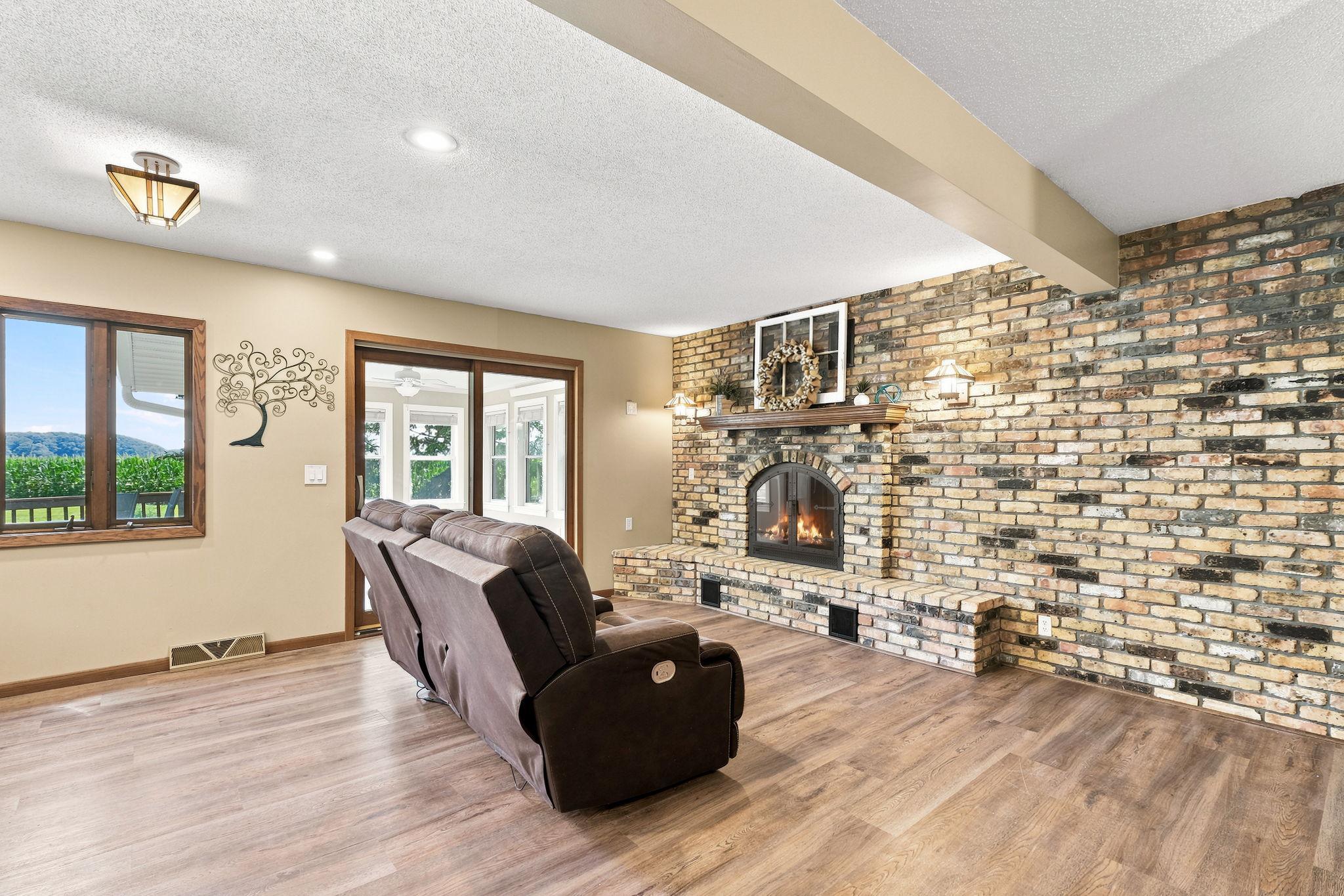 Family Room with Cozy Fireplace