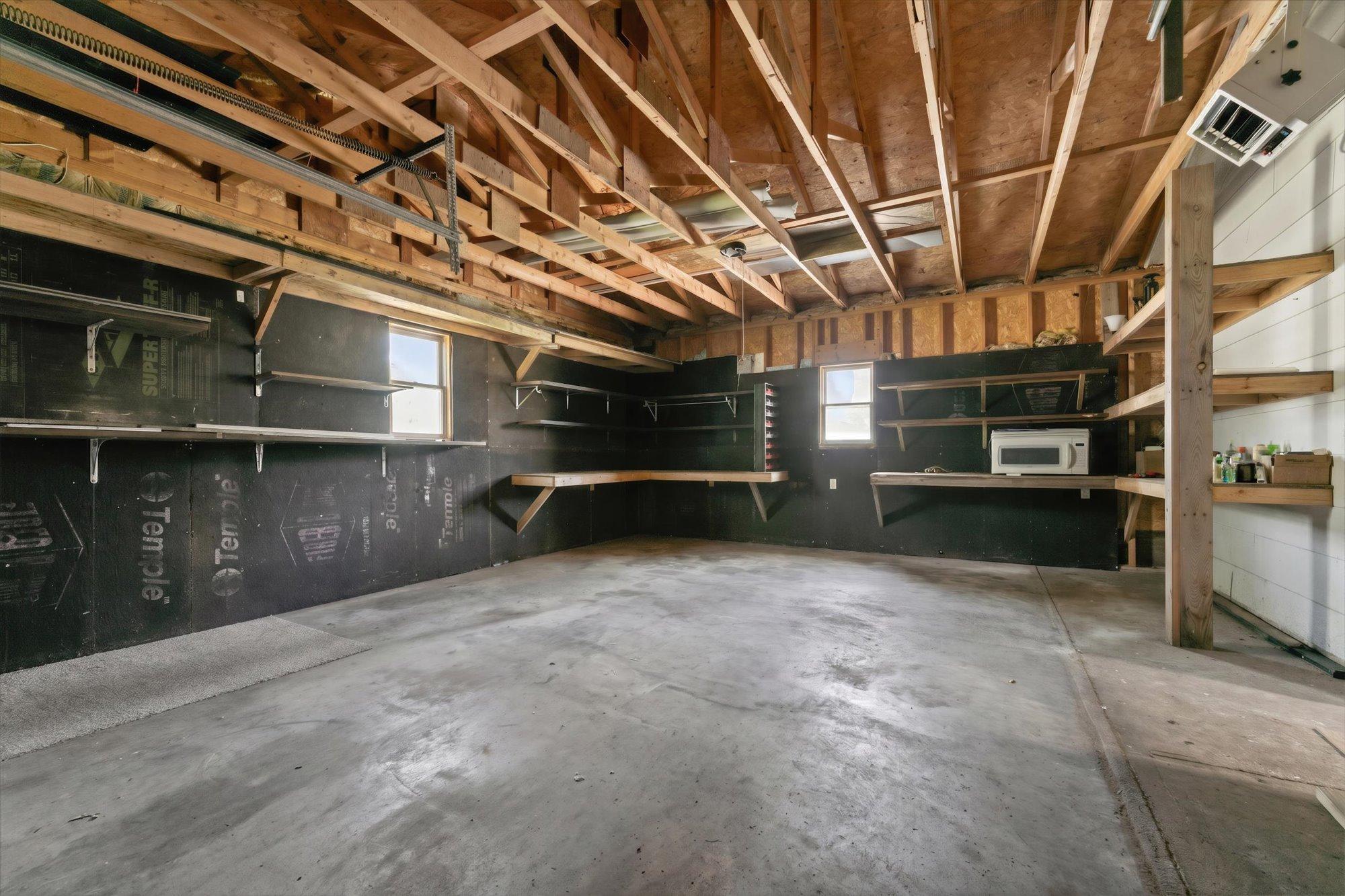 2 stall garage with more storage