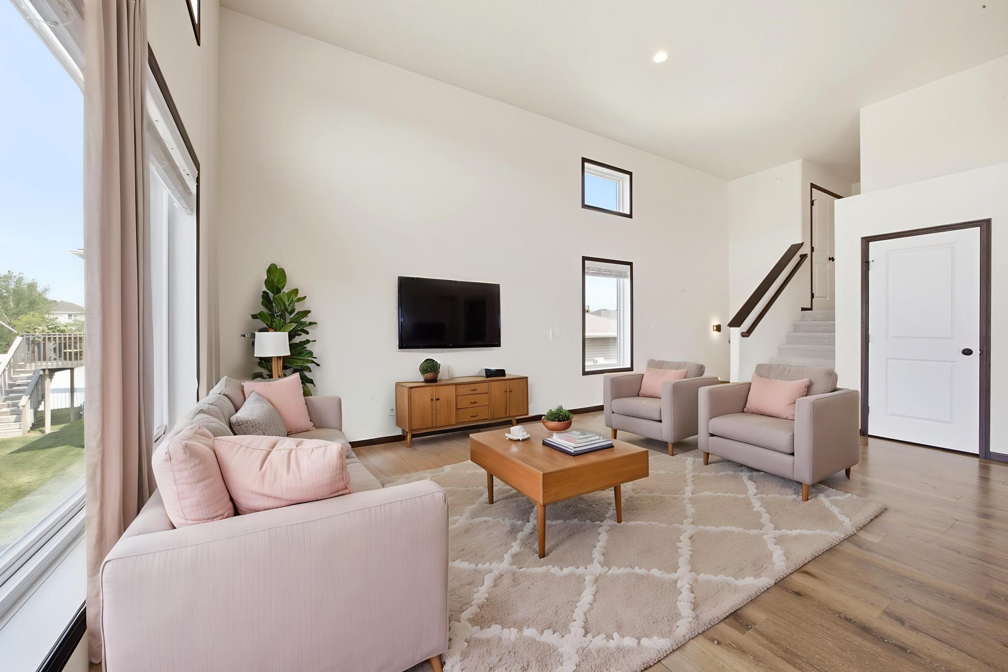 Virtually Staged Living room