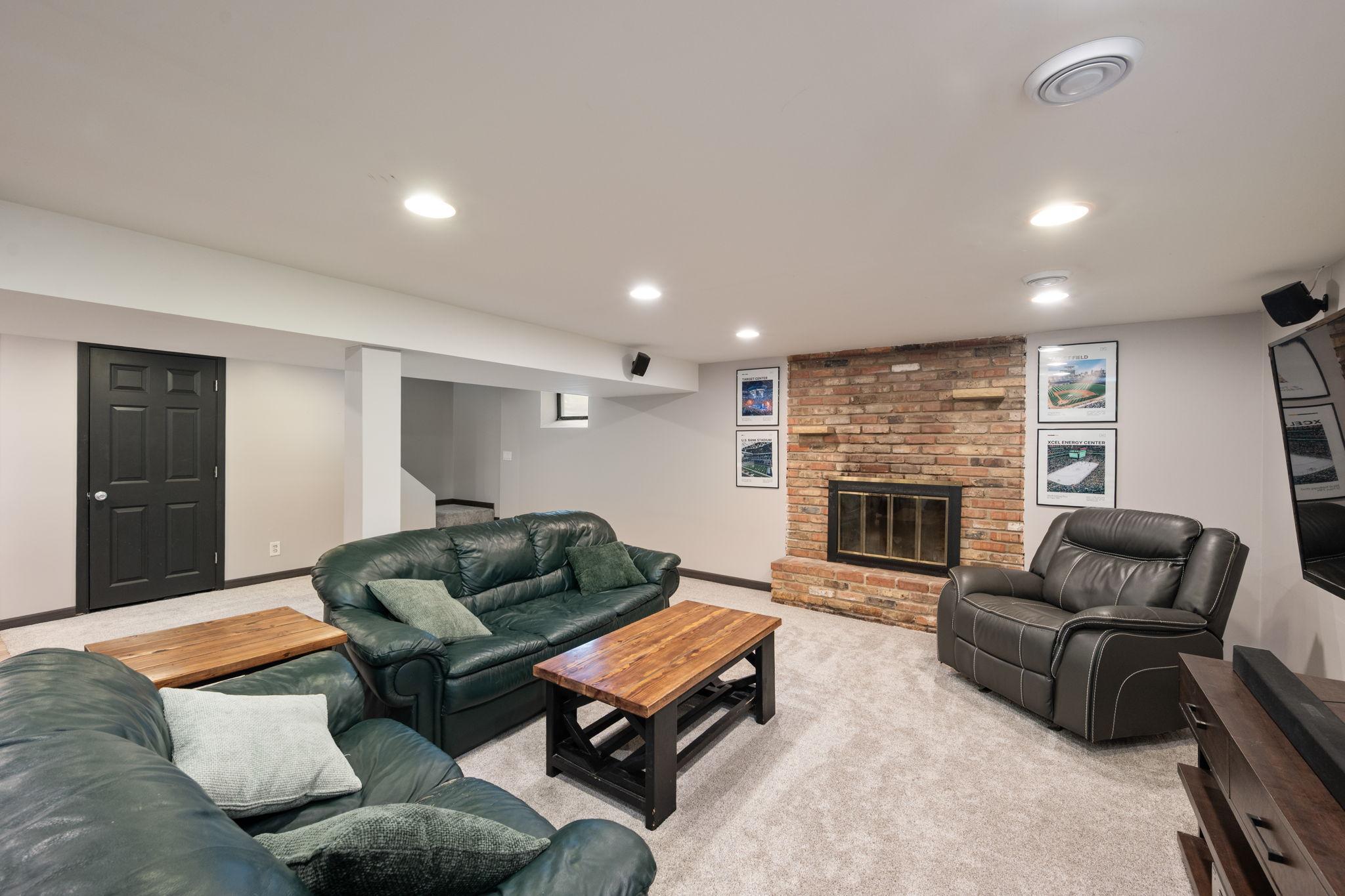 Lower level family room- recently finished