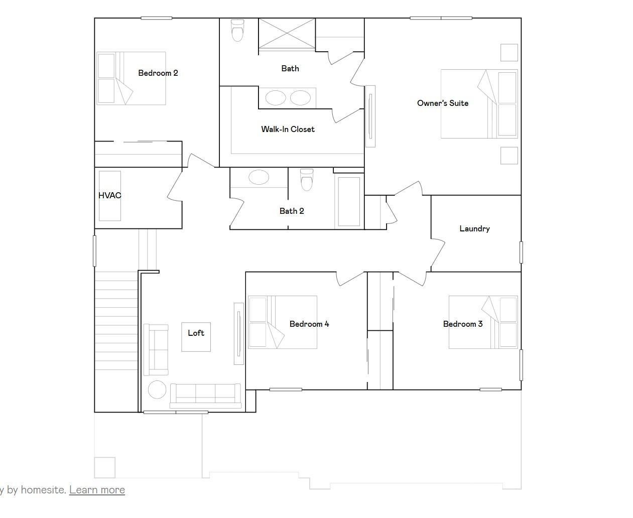 Upper level floorplan