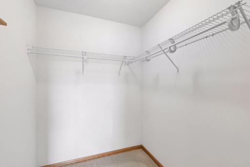 walk-in closet in main level primary bedroom