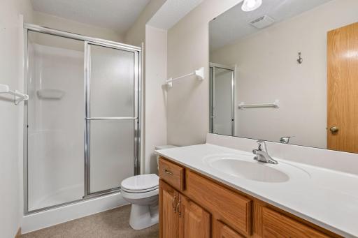 lower level bathroom next to 3 bedroom
