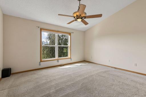 over sized main level primary bedroom
