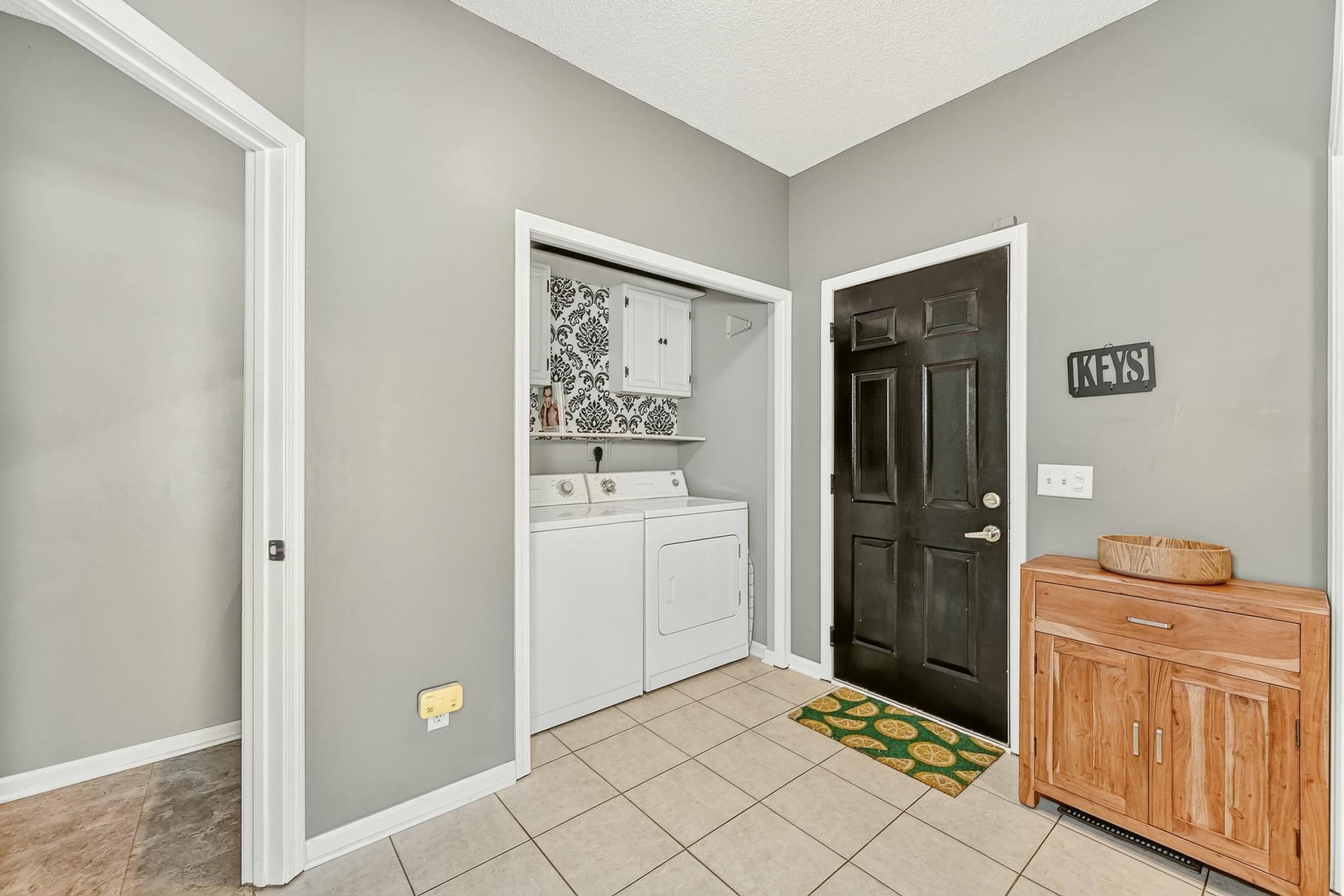 Attached garage entry