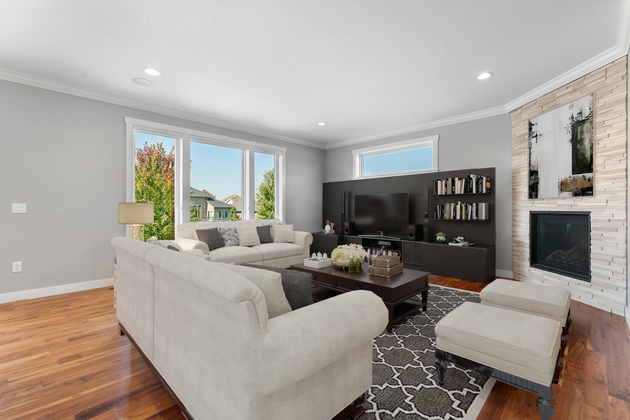 Nice Gas Fireplace & Great Built-ins