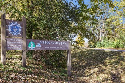 Otsego County Park is home to endless walking trails adjacent to the Mississippi River, playground and picnic area.