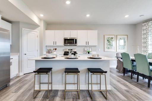 Picture gatherings of all sizes using this space for laughter, fun and memories! *Pictures are of a model home, actual colors and finishes may vary.