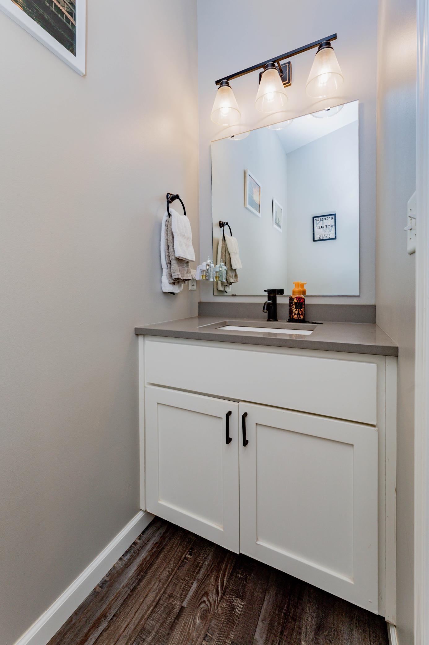 Upper level half bath