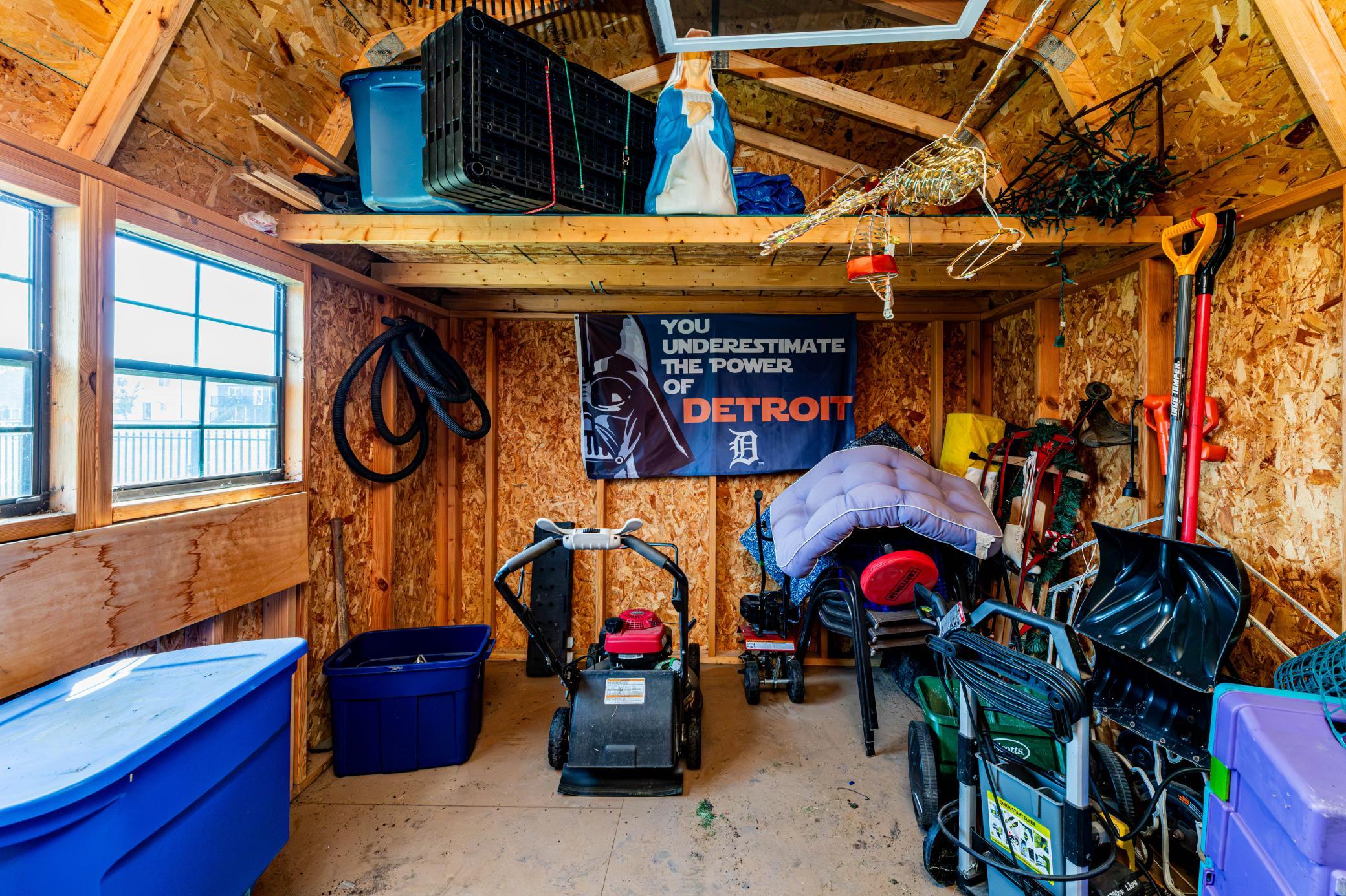 Inside of shed