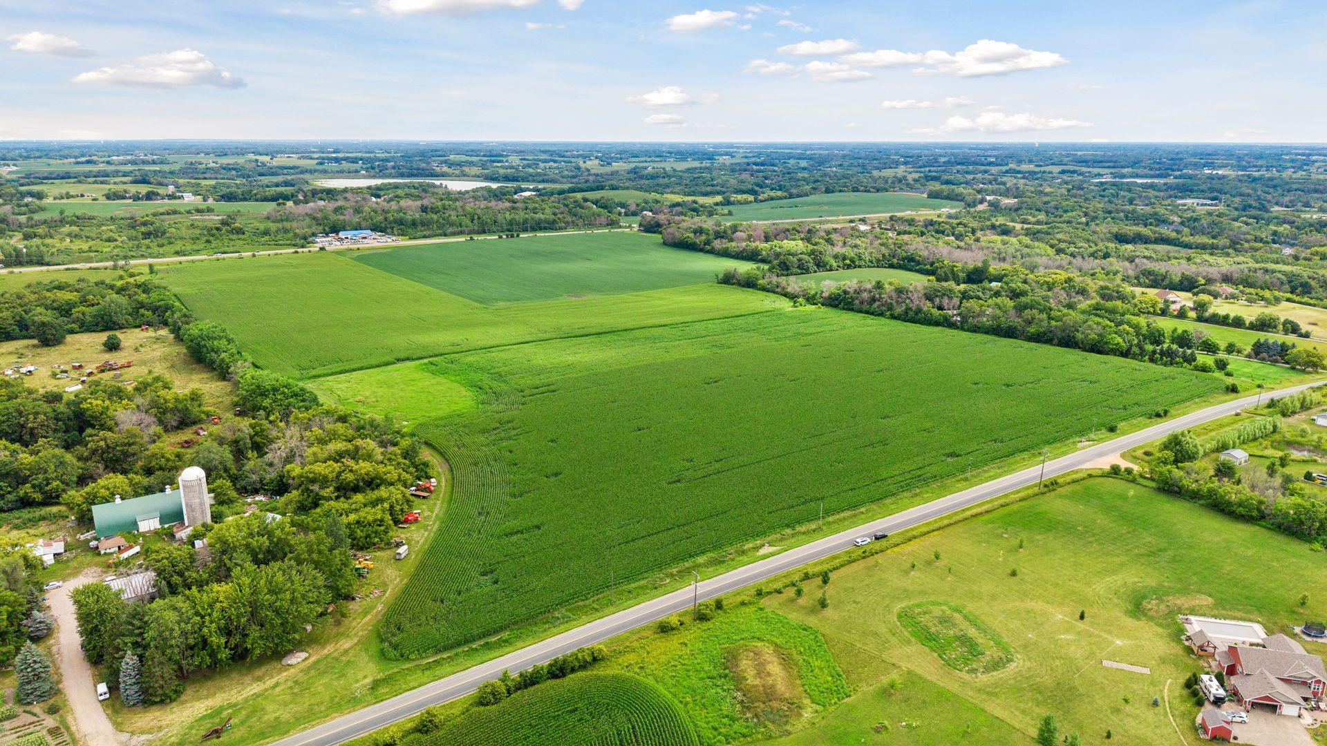 View from Chippewa Road, the parcel is comprised of two PID's, directly across from single family acreage homesites. Close in countryside just minutes to Plymouth.