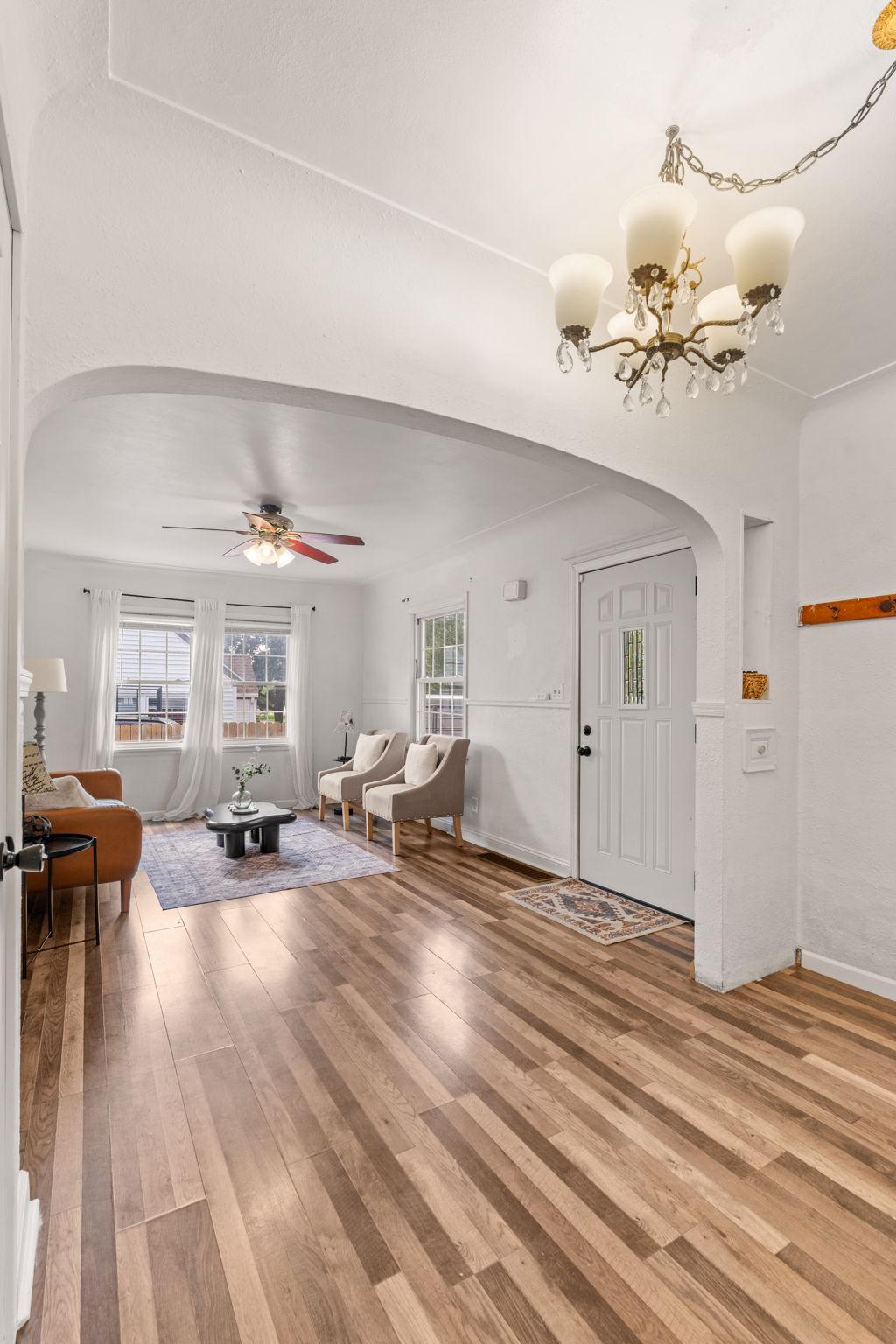 Spacious living and dining areas with an abundance of natural light.