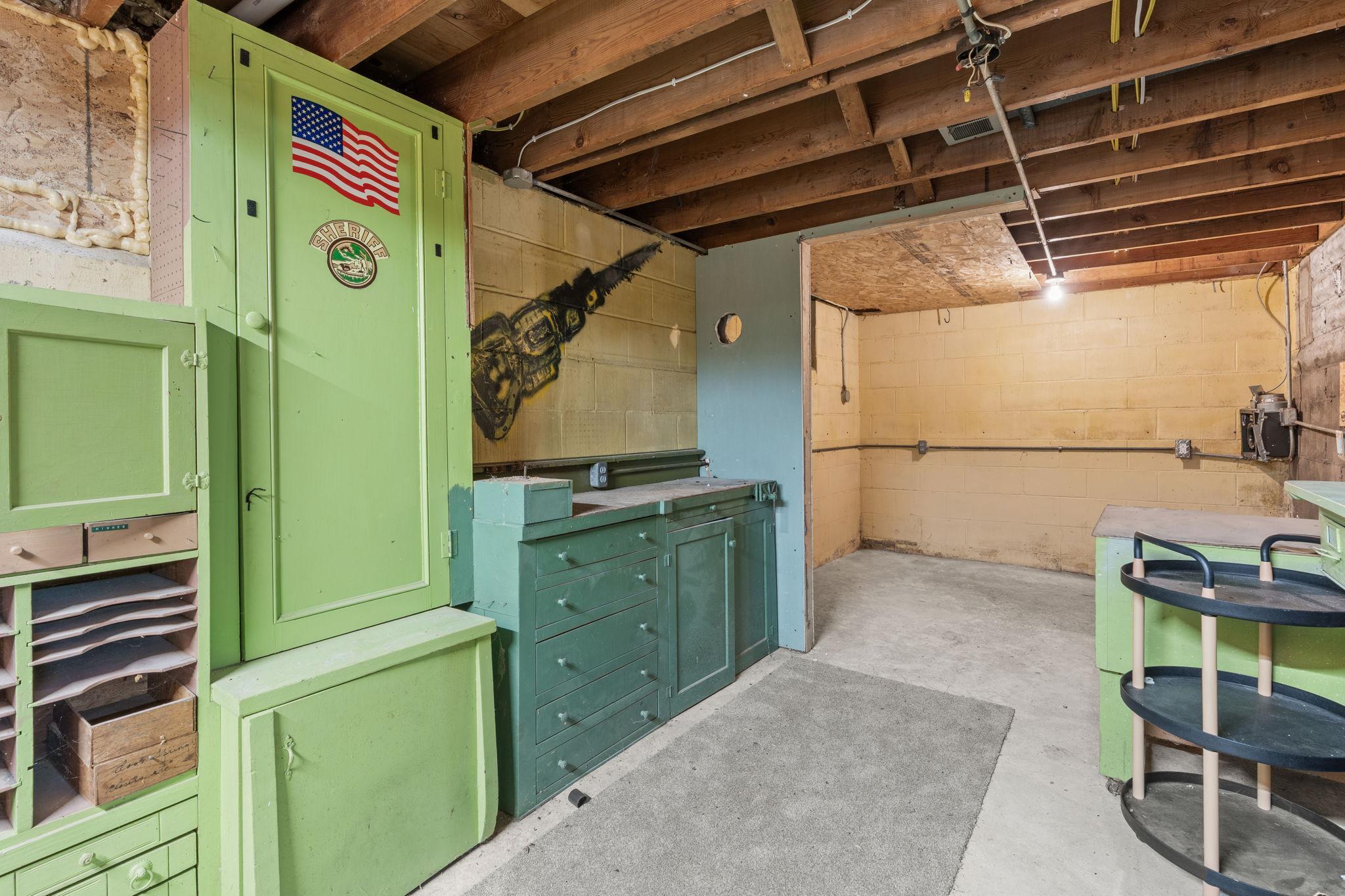 Additional lower level utility or storage room.