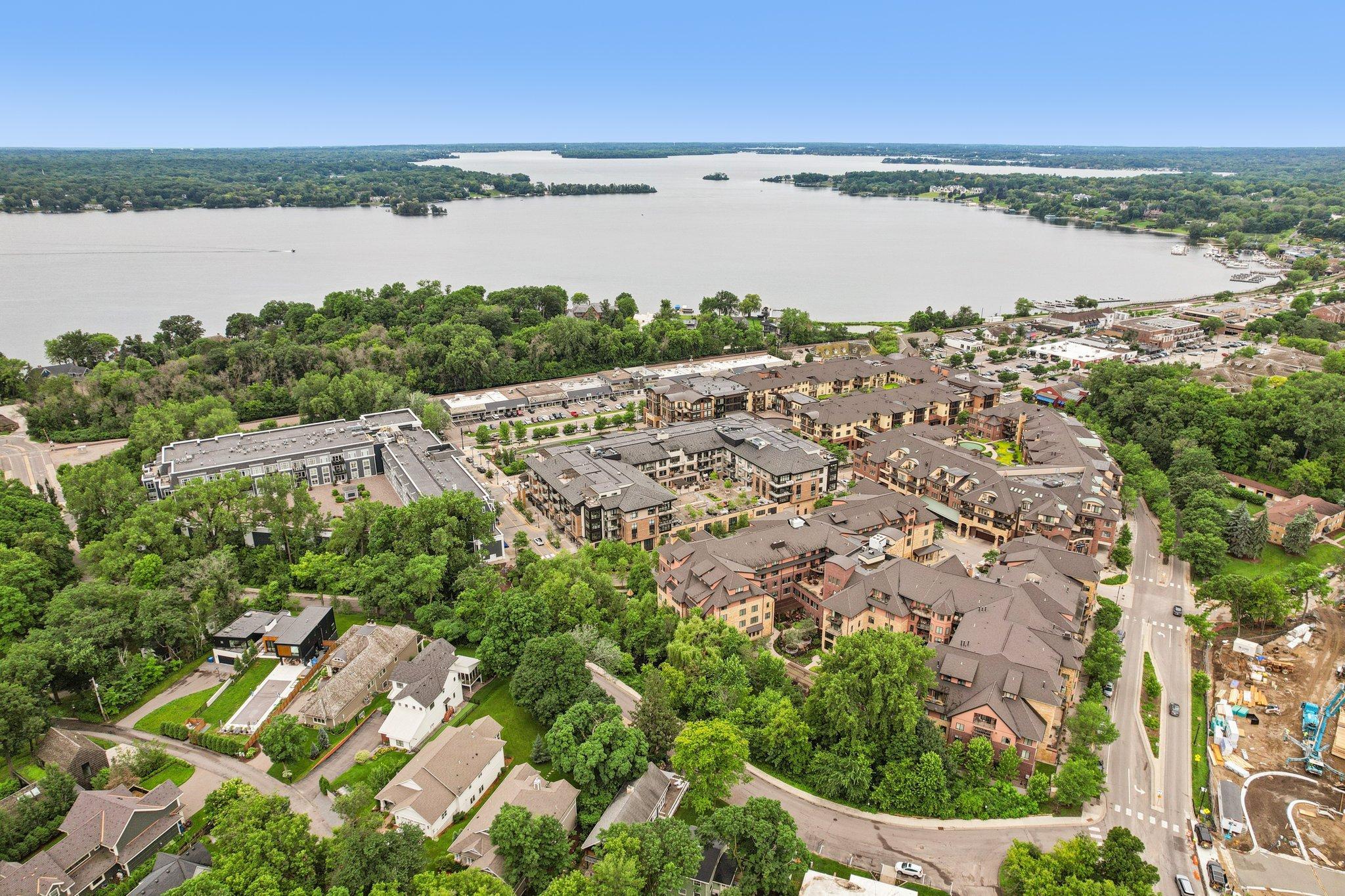 Located near the lake