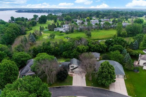 Views of the golf course behind the home.