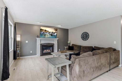 Enoy the gas fireplace in the living room.