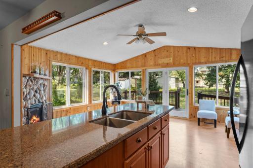 2121 Radatz Ave Kitchen Island to Sunroom.