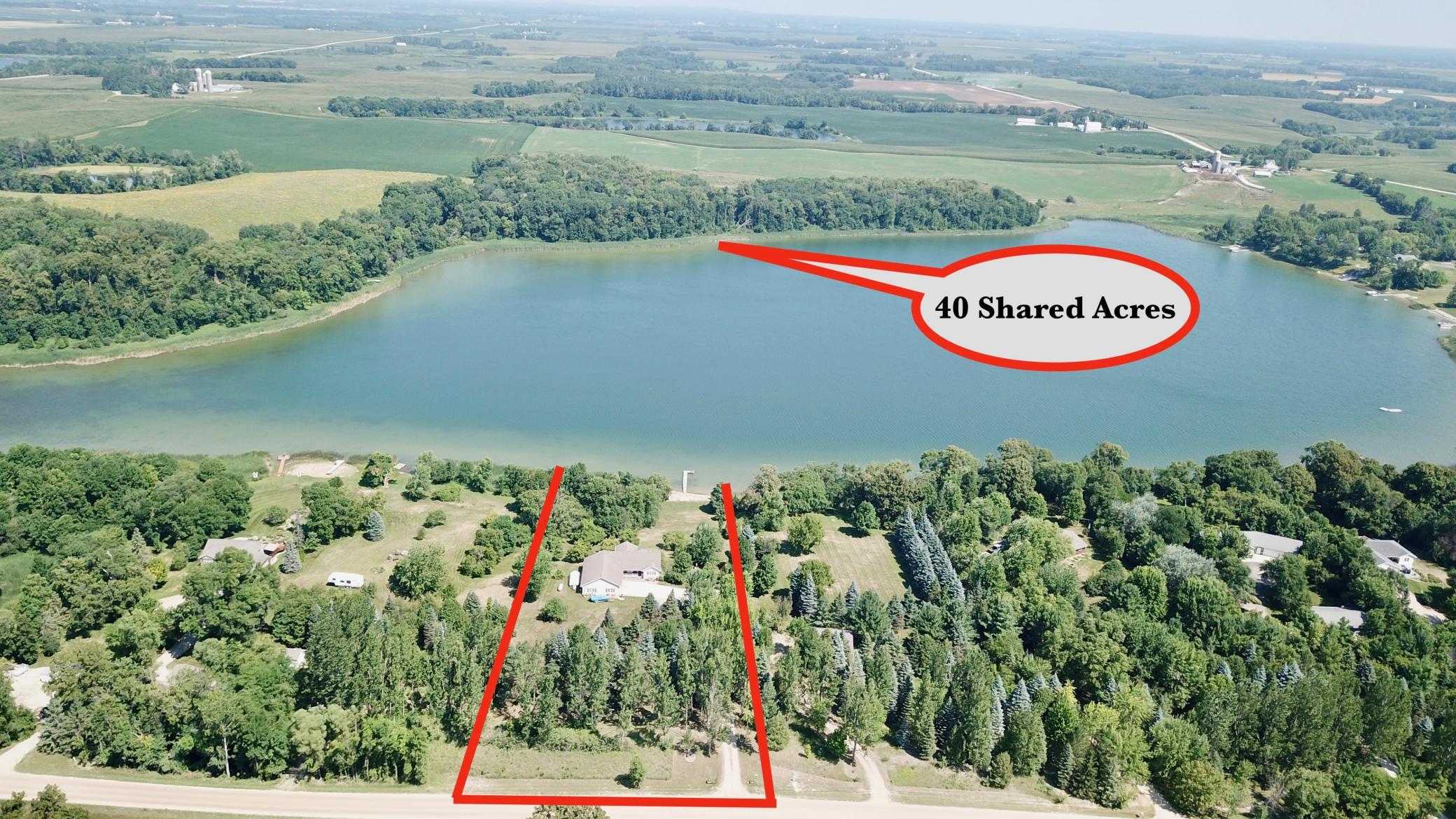 One of Minnesota's most unique private lakes—shared ownership means exceptional privacy and outstanding fishing. $45.00 per year fee to stock the lake with Walleyes and Bass plus road dust control.