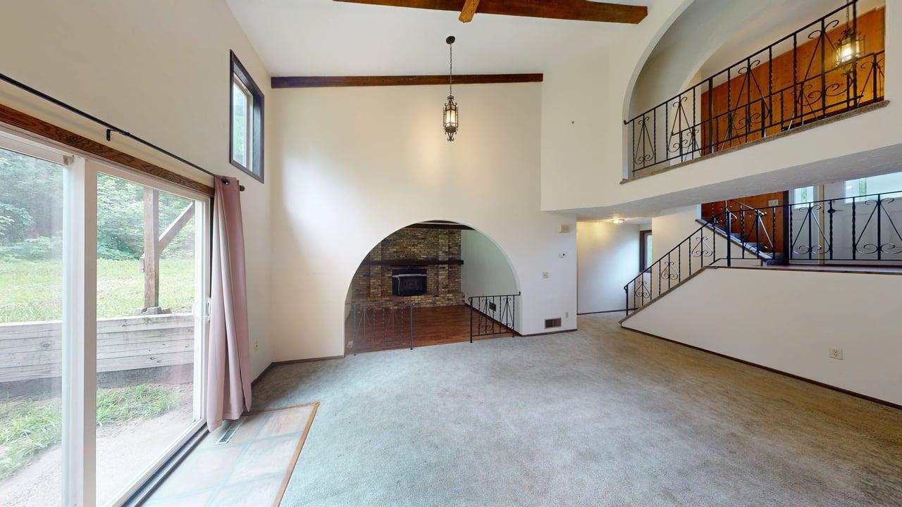 Additional view family room w/catwalk above