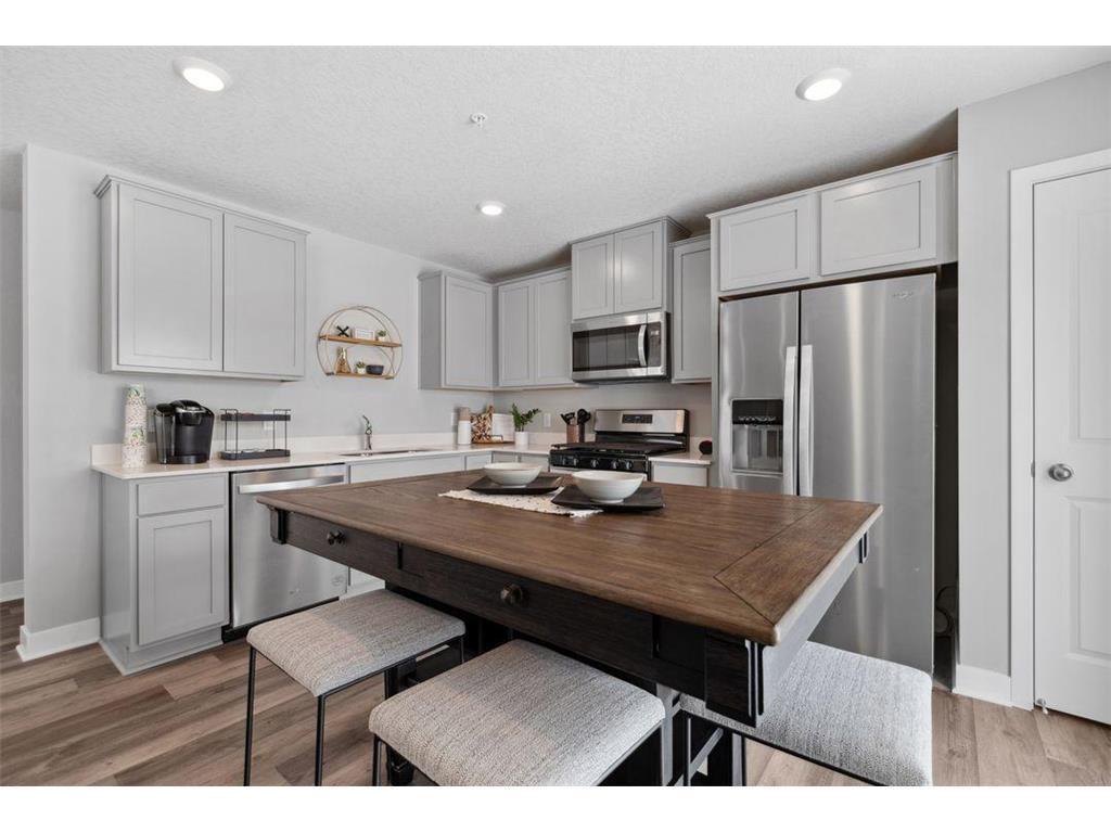 A casual eating area in the kitchen.