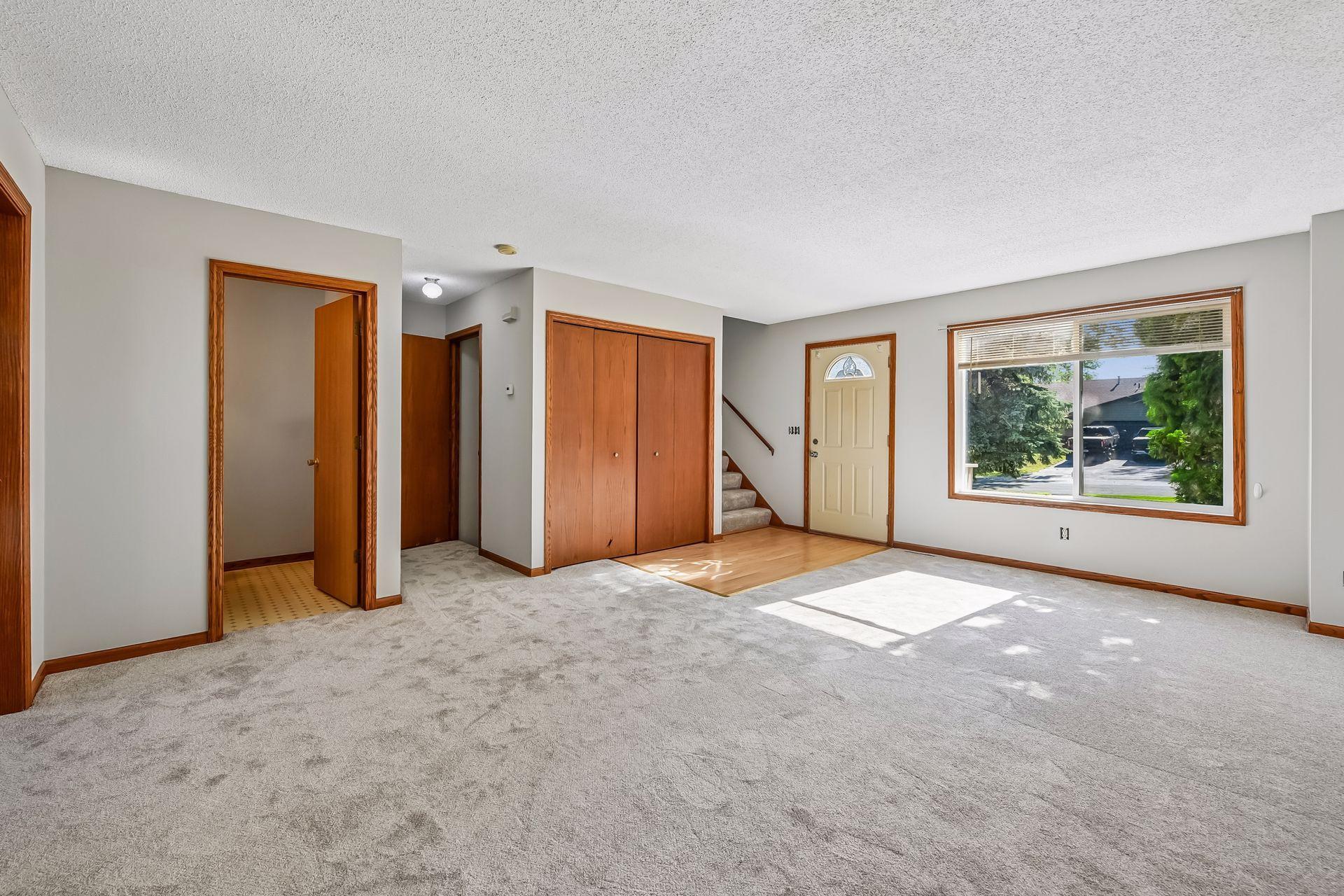 1/2 Bath on Left, Stairway to Lower Leve in the Middle