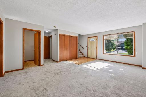 1/2 Bath on Left, Stairway to Lower Leve in the Middle