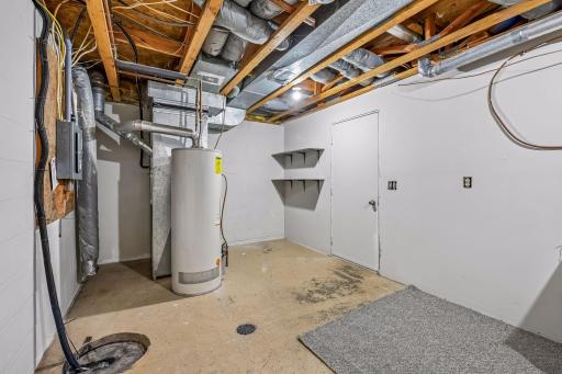 Lower Level Garage Entry Door and Furnace