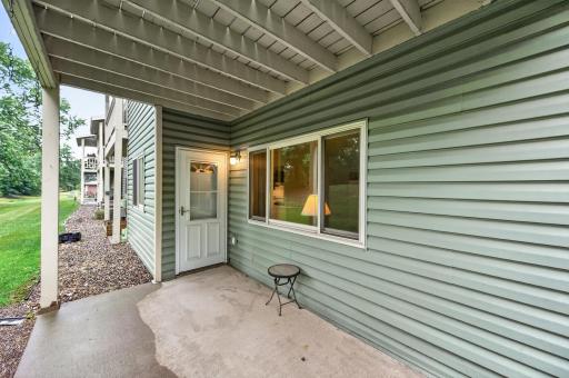 Covered patio out back