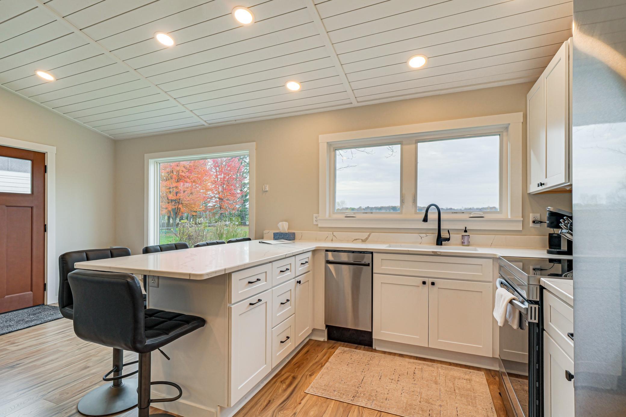 Spacious kitchen with new appliances
