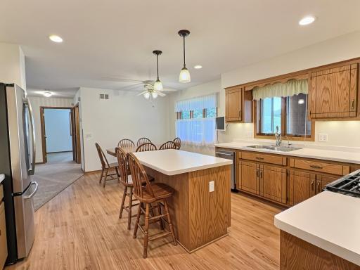 Nice working area with large center island.