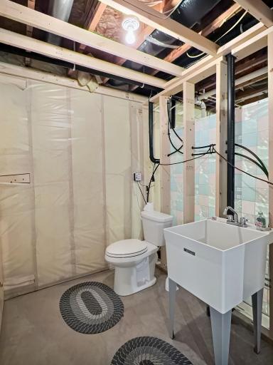 Basement has a 1/2 bath.