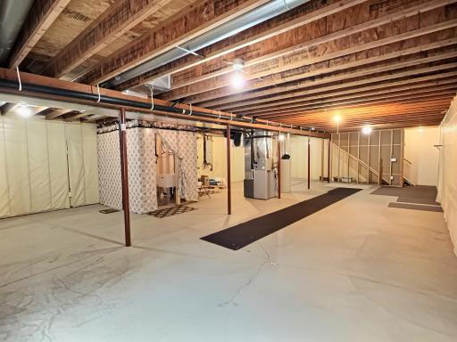 Basement is insulated, and ready for your finishing touches.