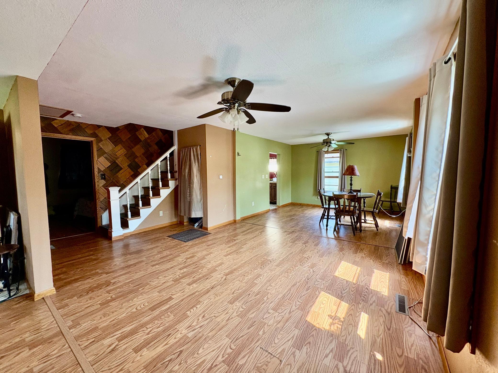 Stairway to upper level
