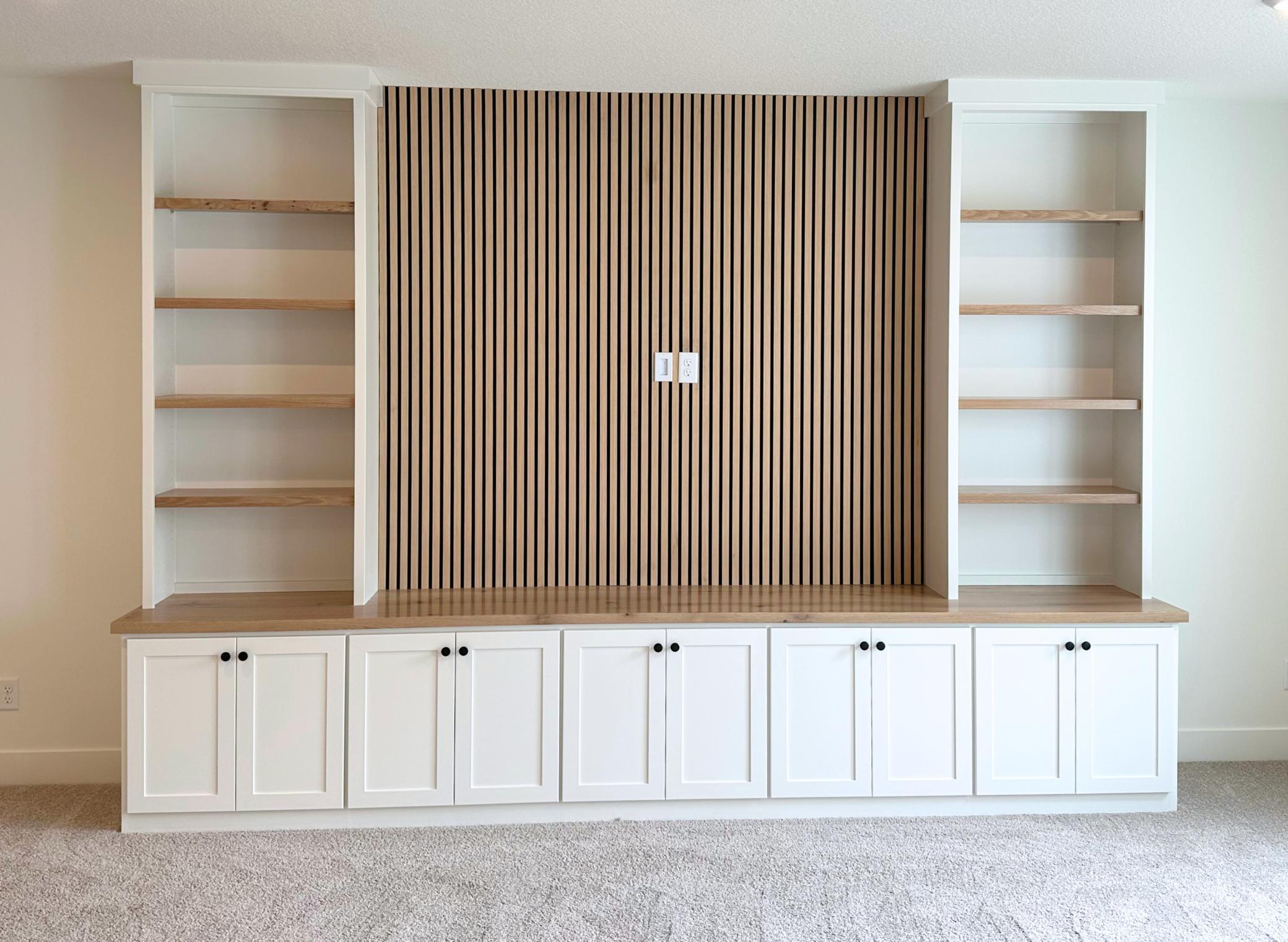 Lower Level Family Room Built-In Entertainment Center