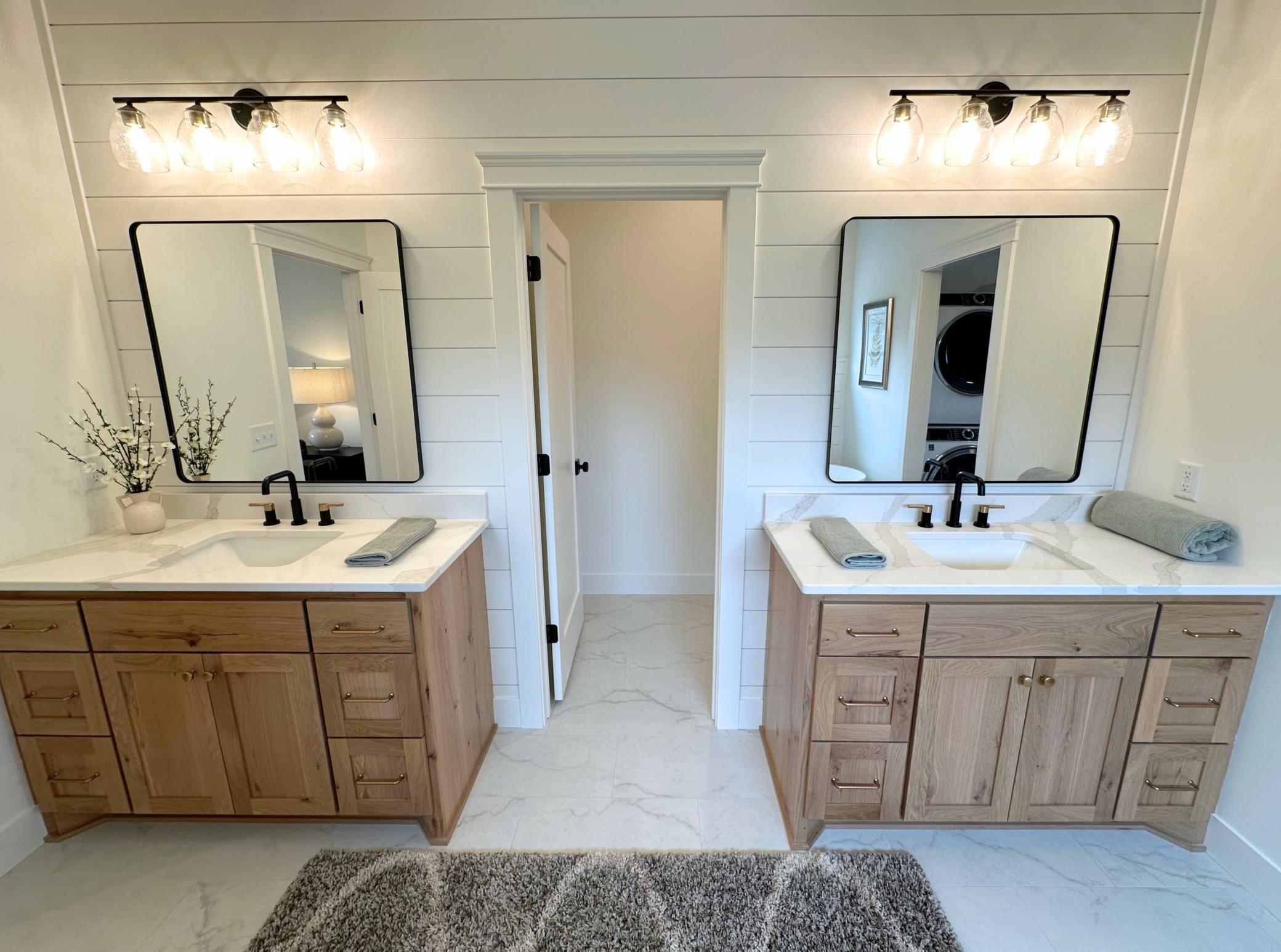 Primary Bath w/ Double Vanities, Walk-in Shower, Soaking Tub, Water Closet and Electric In-floor Heat