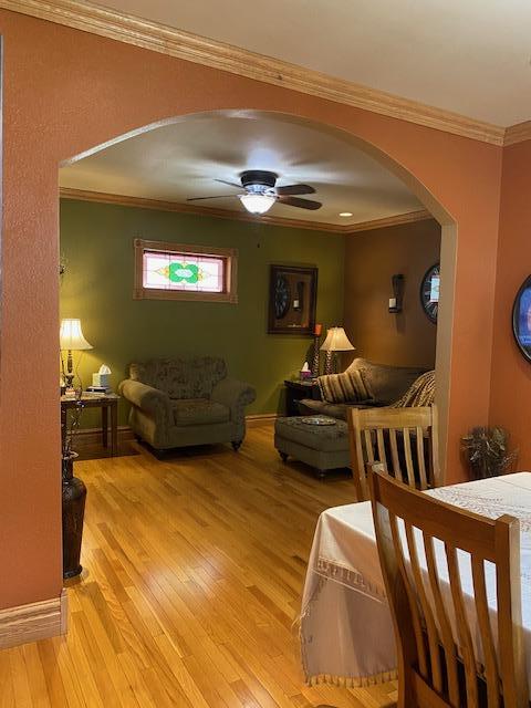 Dining room to Living room arch