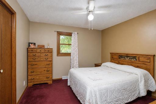 Primary bedroom is spacious